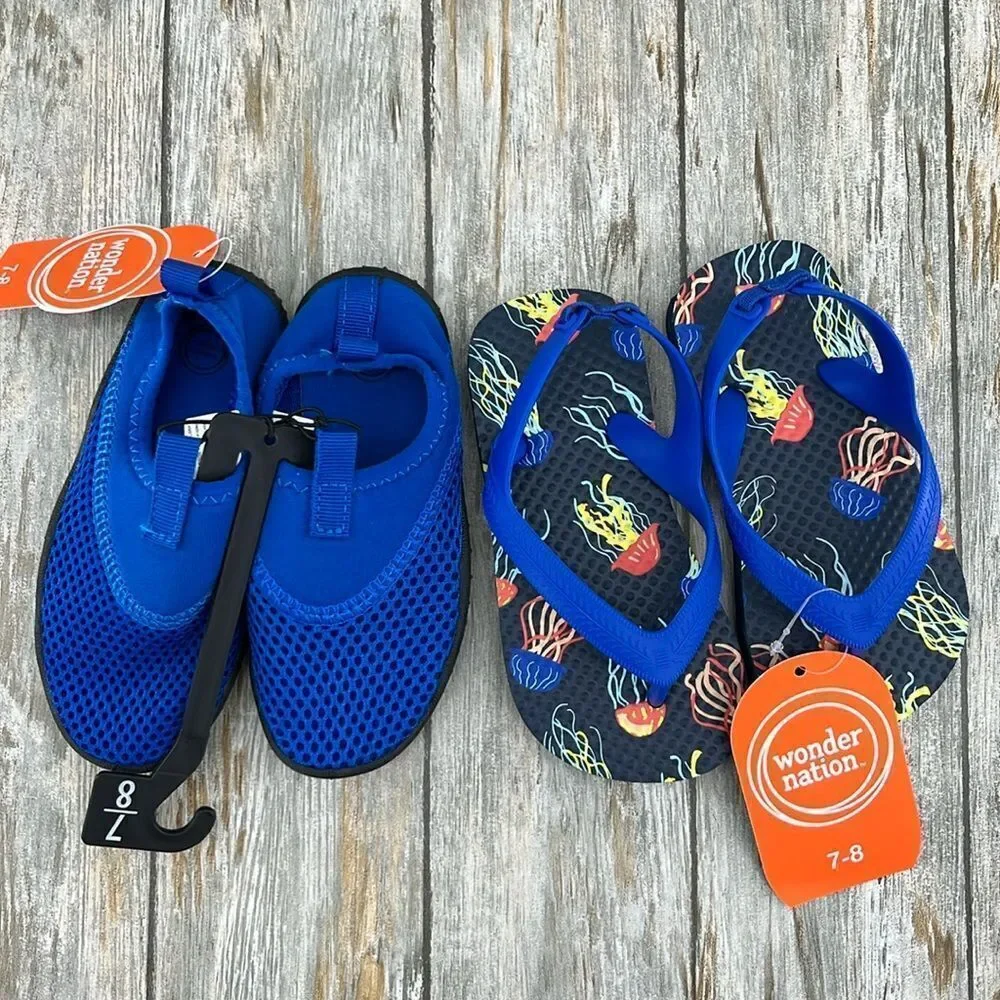 Baby Toddler Water Shoes & Sandals 2-Pack Size 7/8